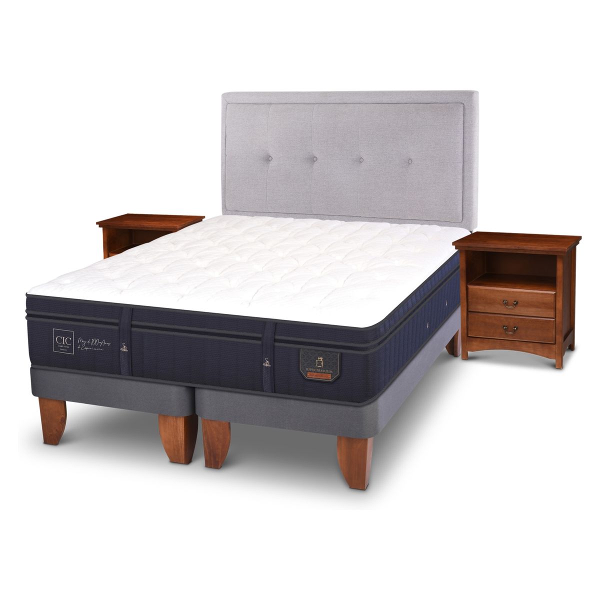 CIC - Camas Europeas Cic Super Premium 2 Plazas Base Dividida