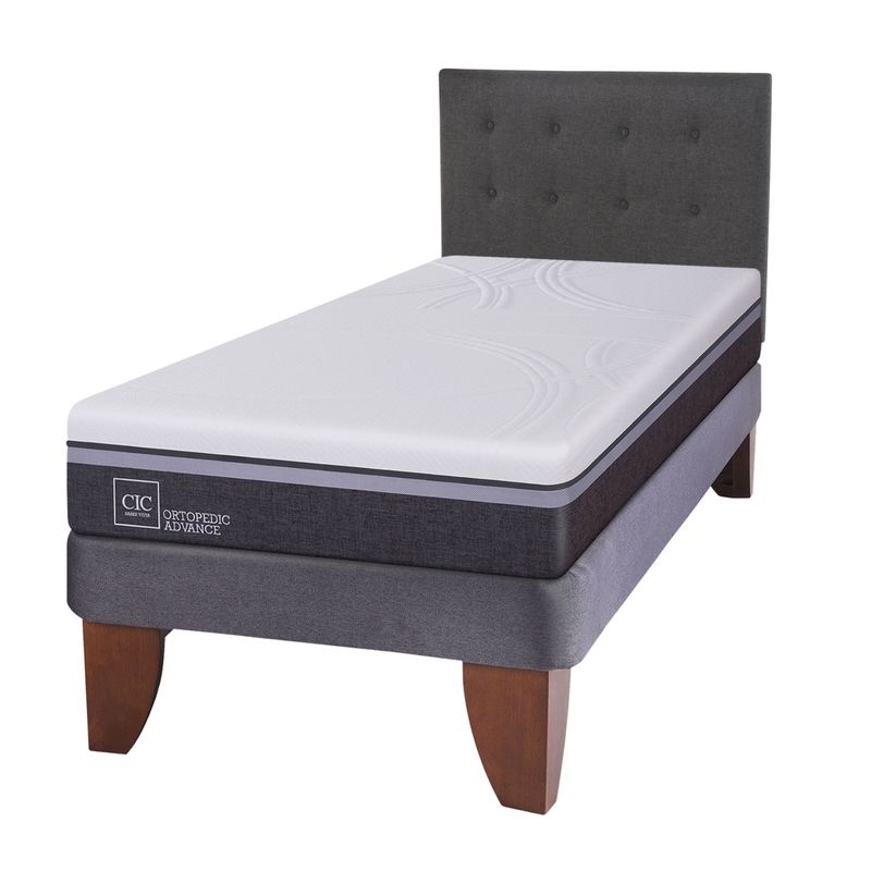 CIC - Cama Europea Ortopedic Advance 1,5 Plaza + Respaldo Eufrates   Cic