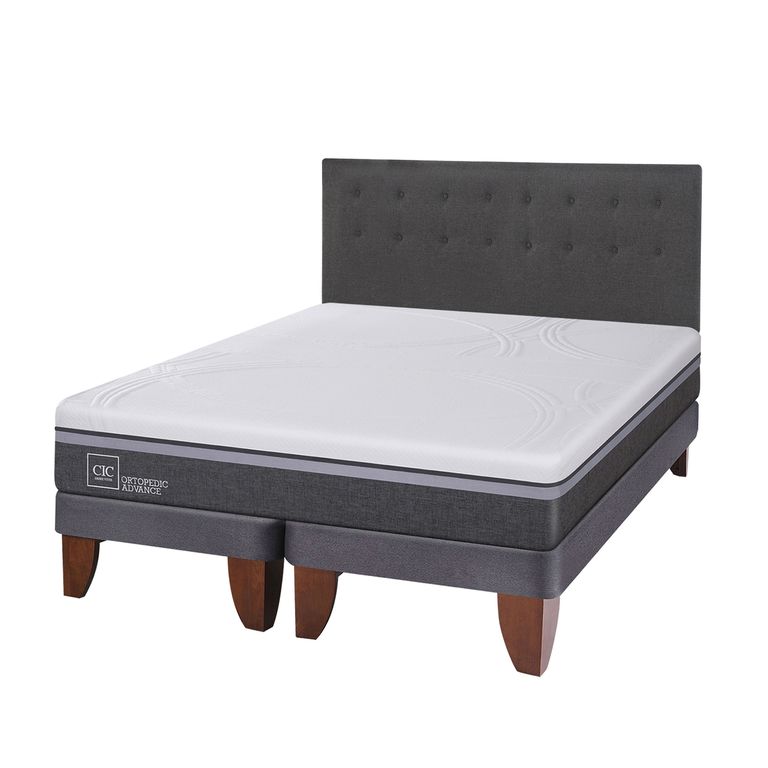 Cama Europea Ortopedic Advance King + Respaldo Eufrates