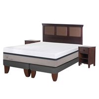 Cama Europea Balance King + Muebles New Torino Chocolate