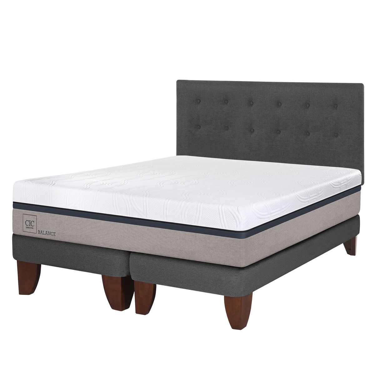 CIC - Cama Europea Balance King + Respaldo Eufrates Cic