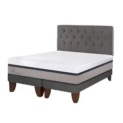 CIC - Cama Europea Balance 2 Plazas BD 150 x 200 cm + Respaldo Kavery