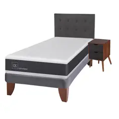 CIC - Cama Europea Newortoped 1.5 Plazas Base Normal Incluye Muebles