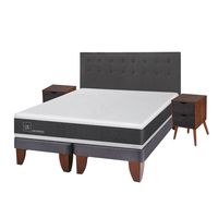 Cama Europea Ortopedic King + Muebles Eufrates