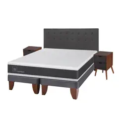 CIC - Cama Europea Ortopedic King + Muebles Eufrates