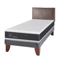 Cama Europea Ortopedic 1.5 Plaza Base Normal 105X200 Cm + Respaldo Baker