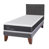 Cama Europea Ortopedic 1.5 Plazas Base Normal 105X200 Cm + Respaldo Eufrates