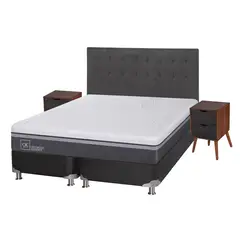 CIC - Box Spring Ortopedic Advance B5 Black King + Muebles Eufrates