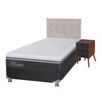 Box Springs Ortop Adva 1.5 Plazas Base Normal Incluye Muebles