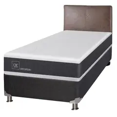 CIC - Box Spring Ortopedic Advance B5 Black 1.5P + Respaldo Baker