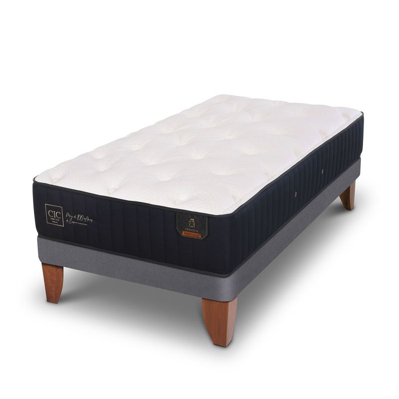 CIC - Cama Europea 1,5 Plazas Premium Cic 105 x 200 Cm Base Dividida