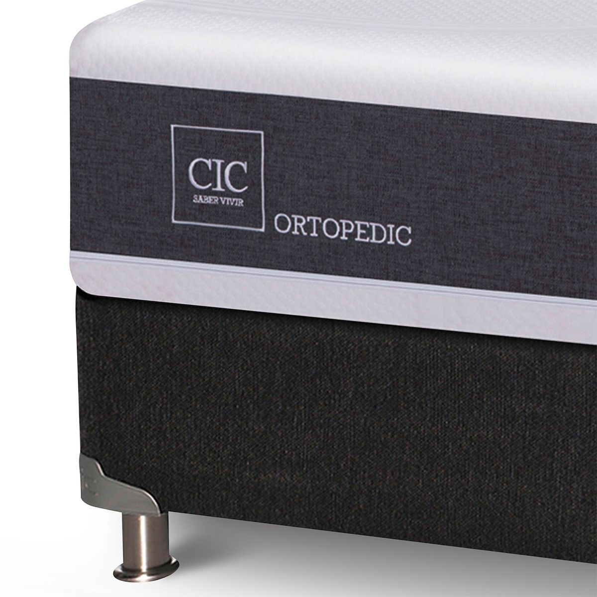 CIC - Box Spring Ortopedic King BD 180 x 200 cm + Muebles Torino Chocolate Cic