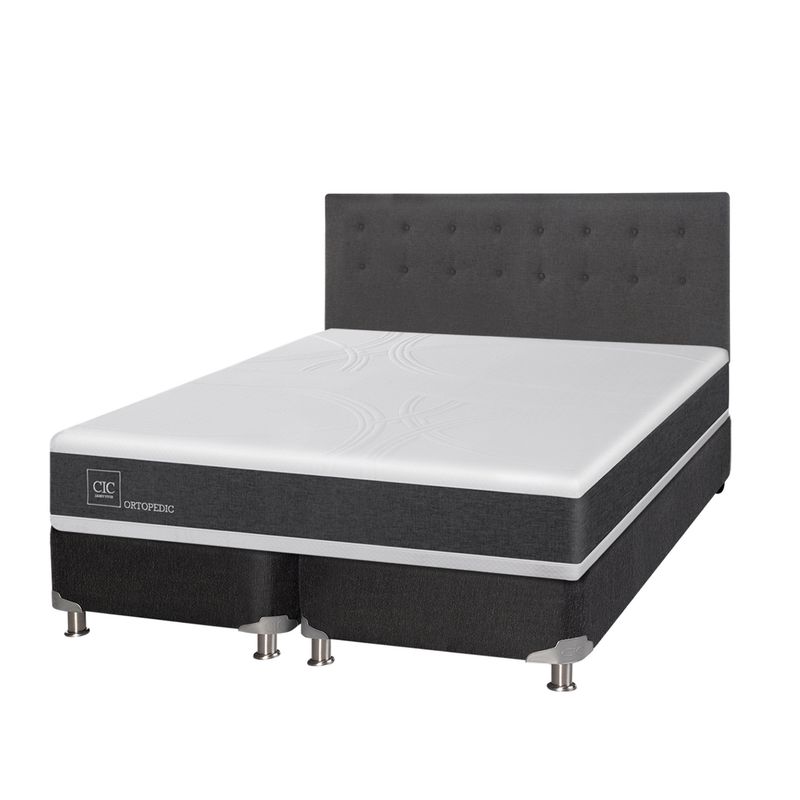 CIC - Box Spring Ortopedic King + Respaldo Eufrates Cic