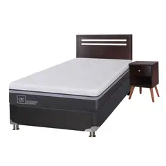 CIC - Box Spring Ortopedic Advance 1.5 Plazas Base Normal 105x200 cm + Muebles Munich