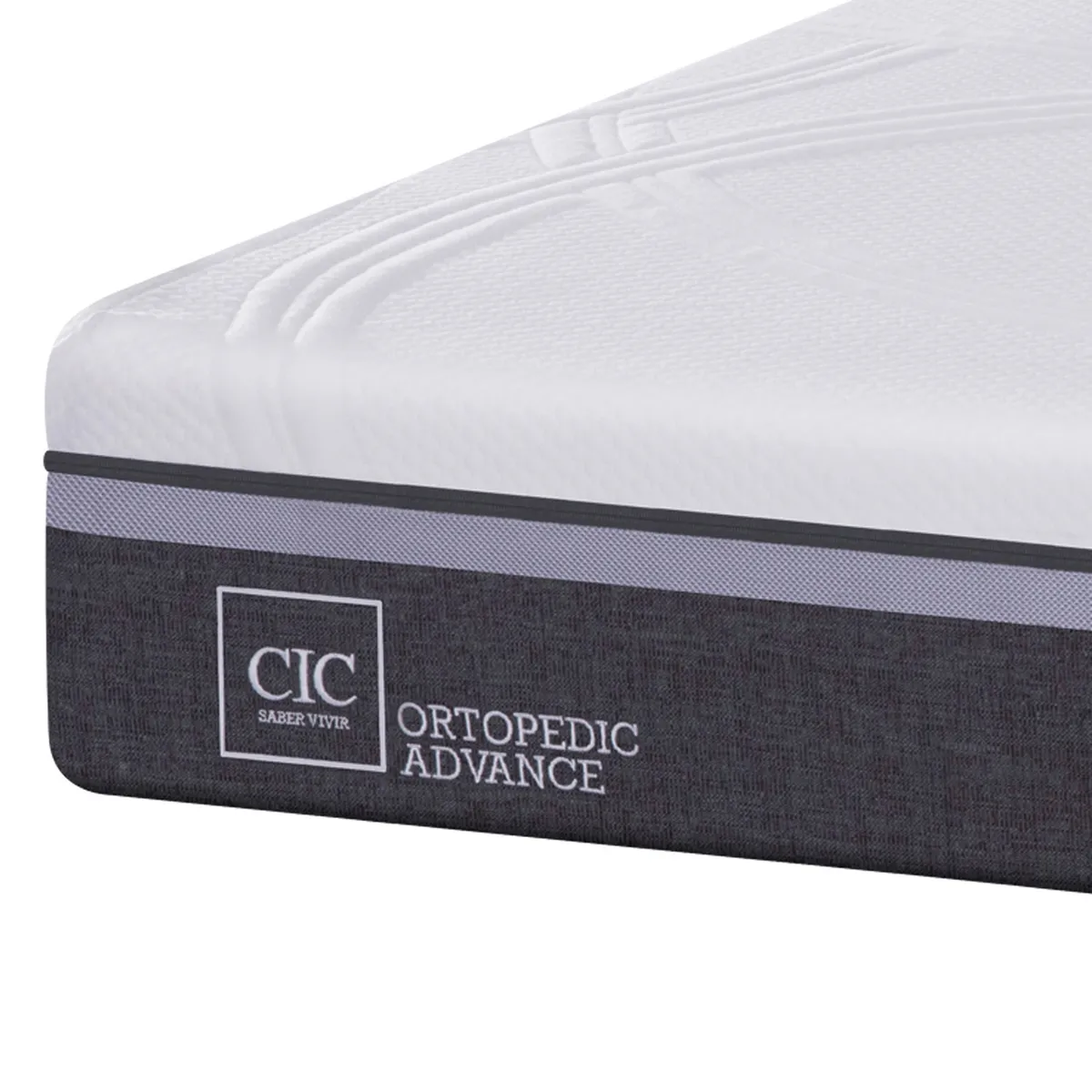 CIC - Box Spring Ortopedic Advance 1.5 Plazas Base Normal 105x200 cm + Muebles Dublin Chocolate Cic
