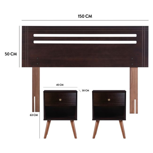 CIC - Set de Dormitorio Munich 2 plazas Cic