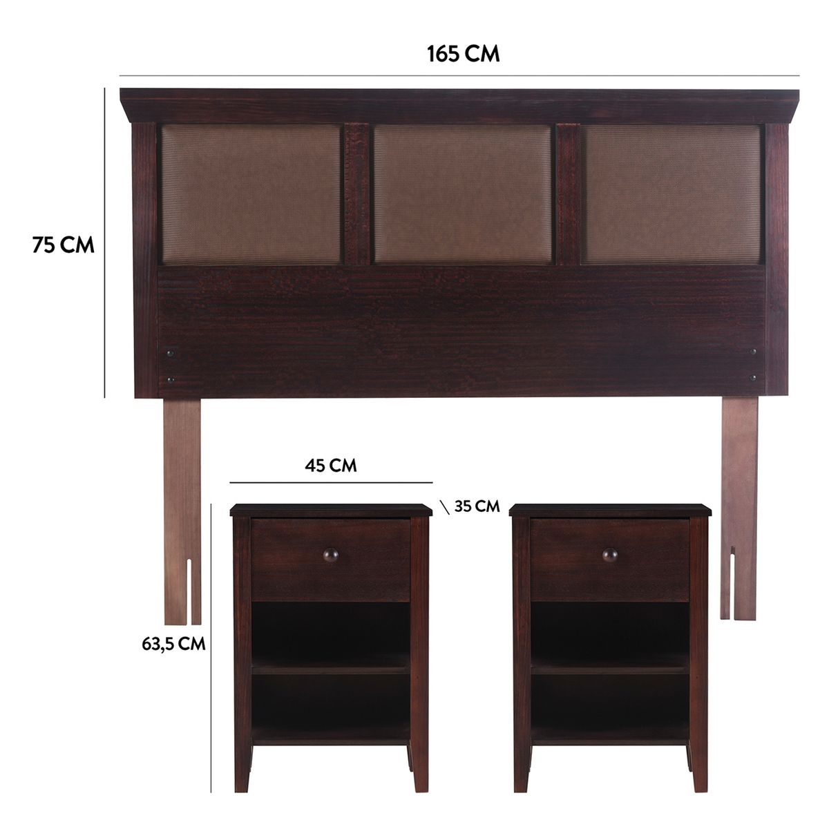 CIC - Set de Dormitorio Torino 2 plazas Cic