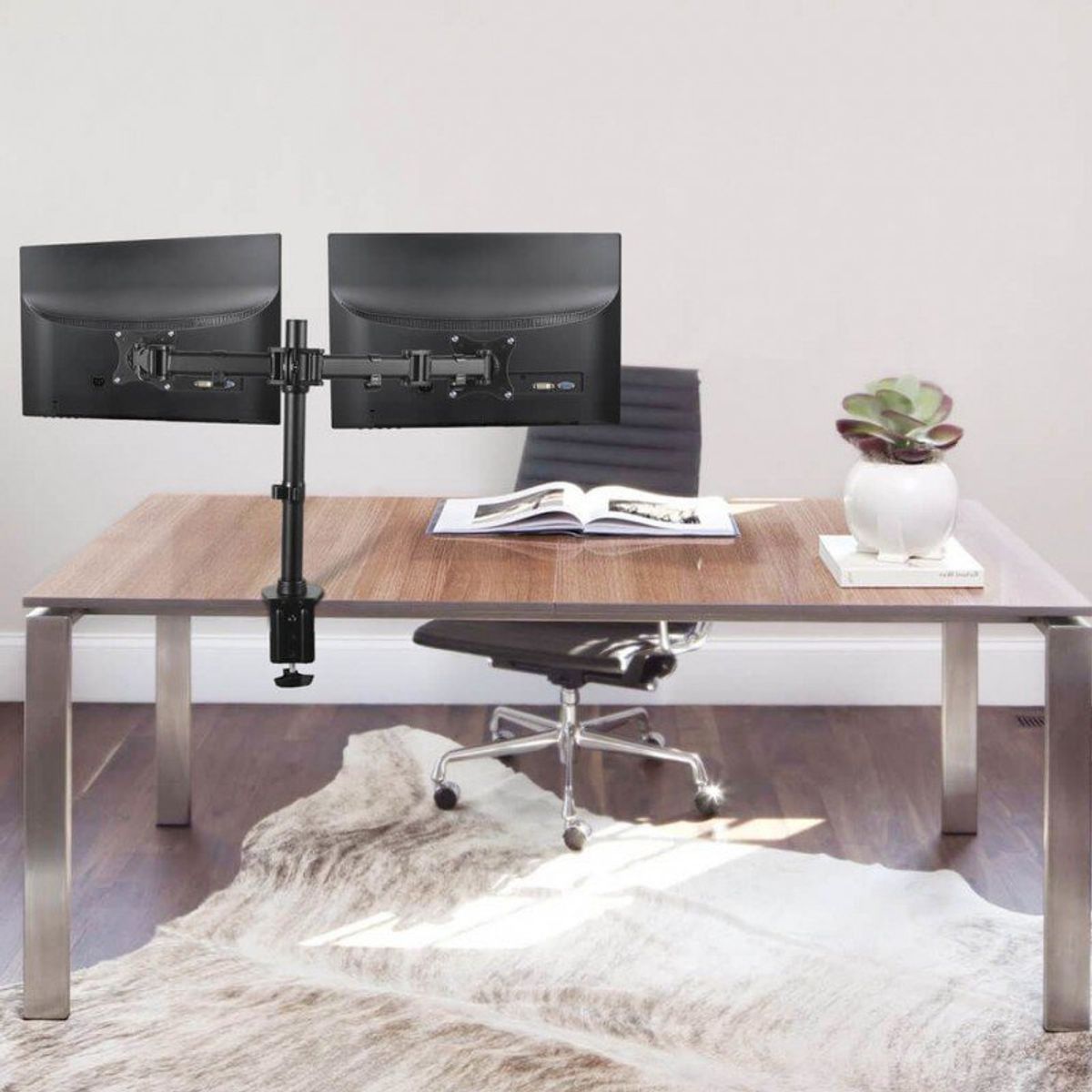 BRASFORMA - Soporte Para 2 Monitores -  Articulado - 13 a 27