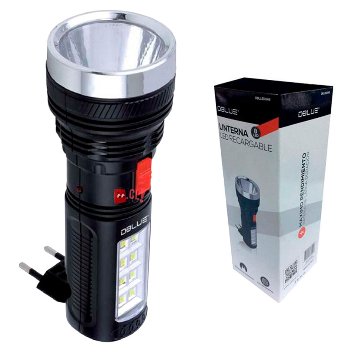 DBLUE - Linterna 8 Led Recargable Puntostore