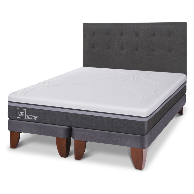 CIC - Cama Europea Ortopedic Advance 2 Plazas Bd 150 X 200 Cm + Respaldo Eufrates Cic