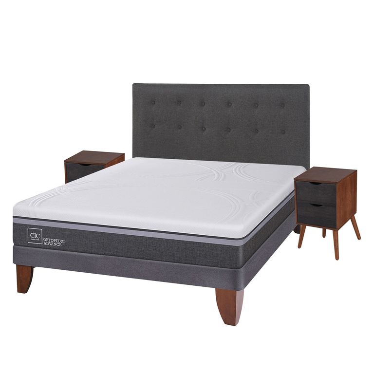 CIC Cama Europea Ortopedic Advance 2P Bn + Muebles Eufrates