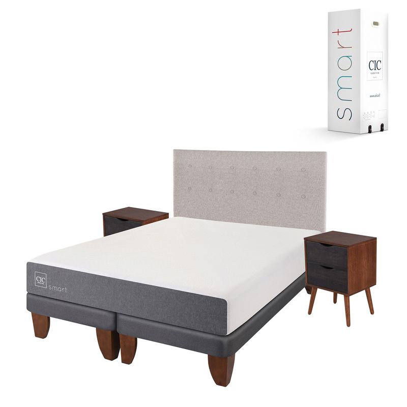 CIC - Cama Europea Smart 2 Plazas Base Dividida Muebles Tigris   Cic