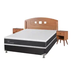 CIC - Box Spring Ortopedic 2 Plazas Base Normal 150x200 cm + Muebles Gales