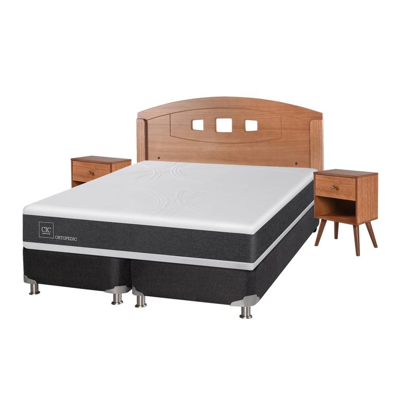 CIC Box Spring Ortopedic 2 Plazas Base Dividida 150X200 Cm + Muebles Gales