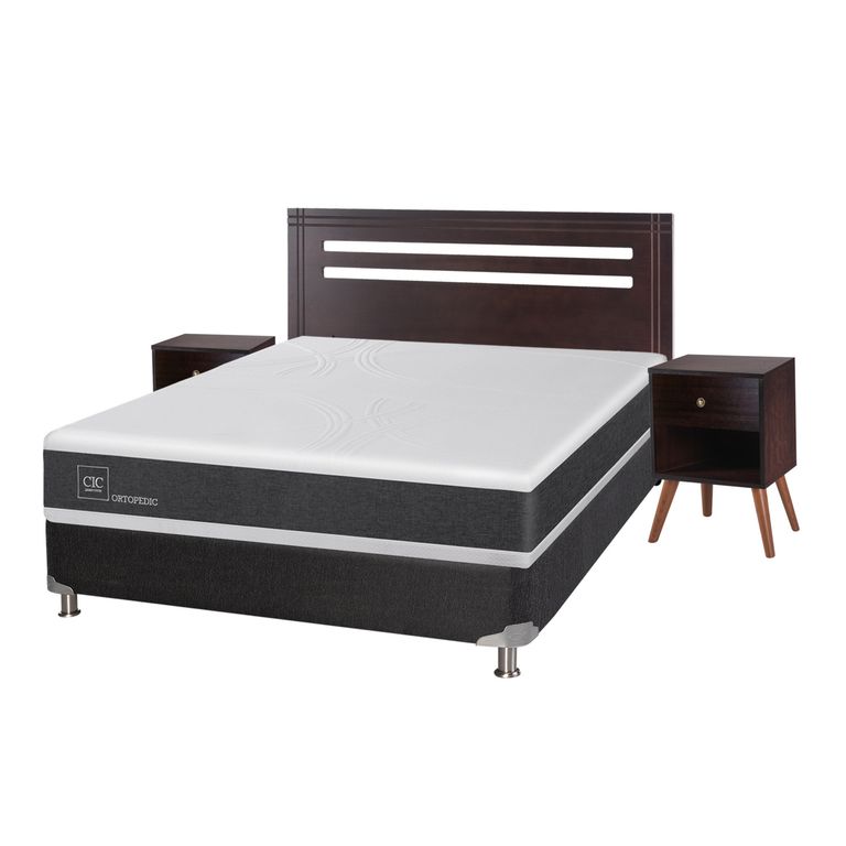 CIC Box Spring Ortopedic 2 Plazas Base Normal 150x200 cm + Muebles Munich