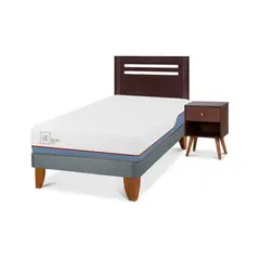 CIC - Cama Europea Excellence Plus 1.5pl 105x200 + Muebles Munich