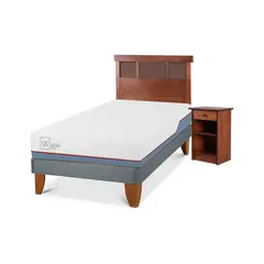 CIC - Cama Europea Excellence Plus 1.5pl 105x200 + Muebles Dublin