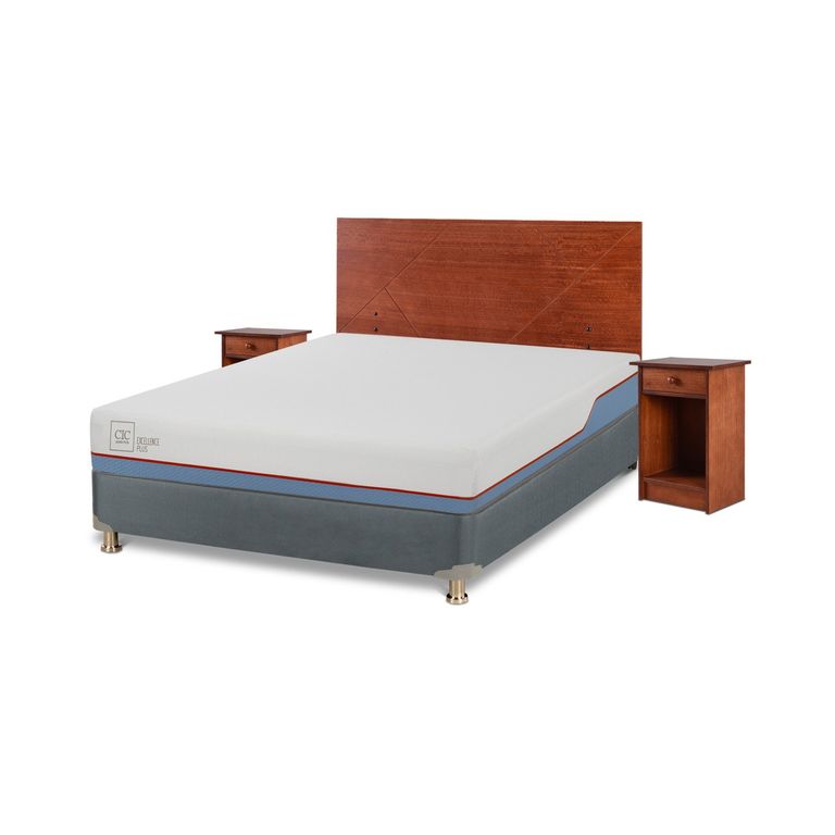 CIC Box Spring Excellence Plus 2 Plazas Base Dividida + Muebles New Villarrica