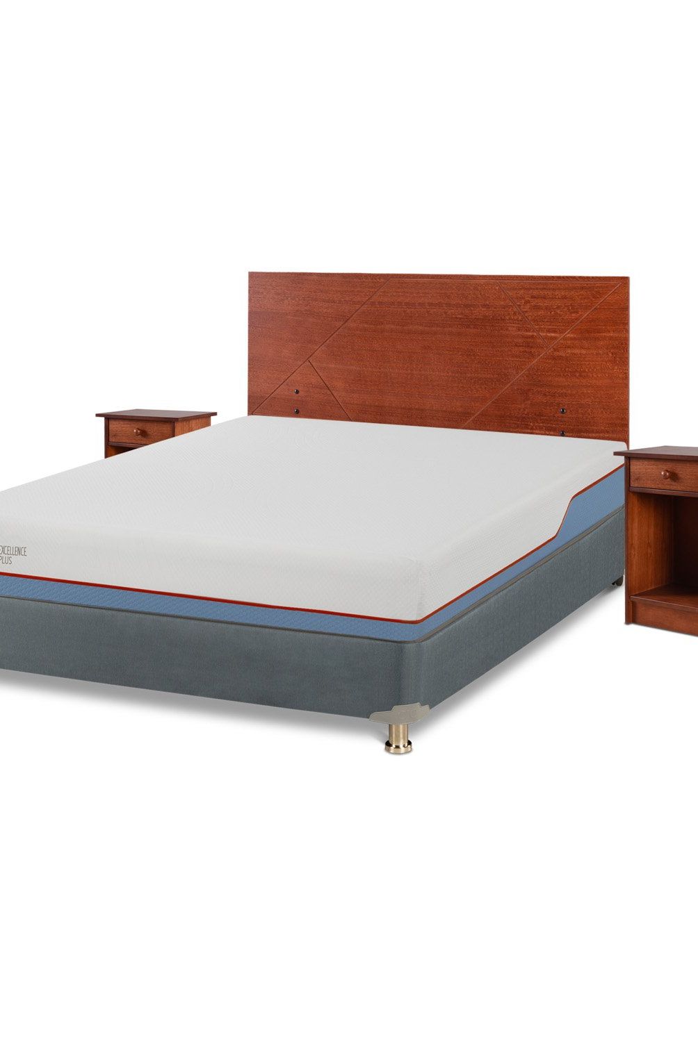 CIC - Box Spring Excellence Plus 2 Plazas Base Dividida + Muebles New Villarrica Cic