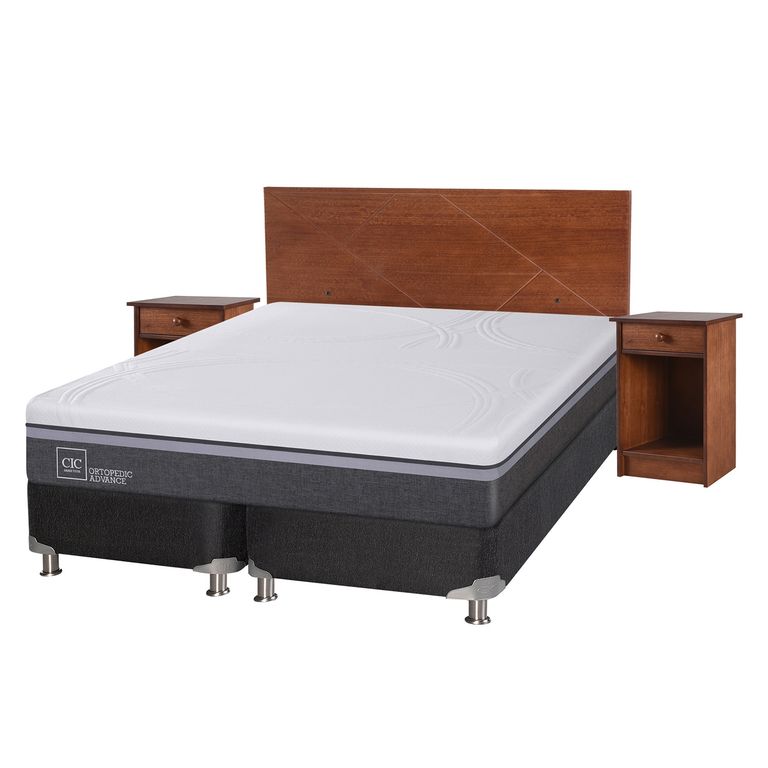 CIC Box Spring Ortopedic Advanc B5 2 Plazas Base Dividida + Muebles New Villarrica
