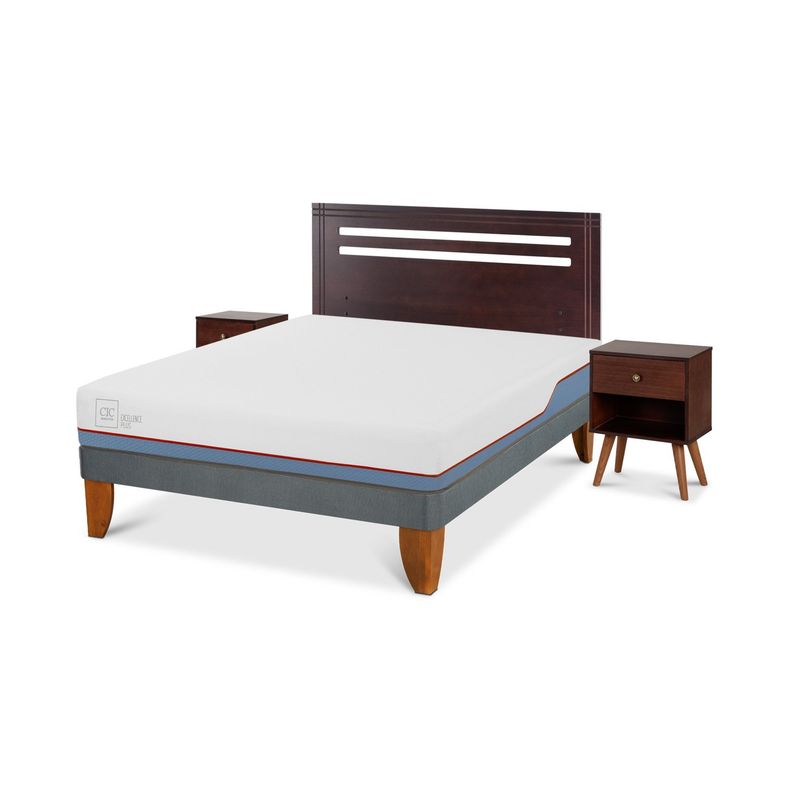 CIC - Cama Europea Excellence Plus 2 Plazas Bn 150X200 Cm + Muebles Munich Cic