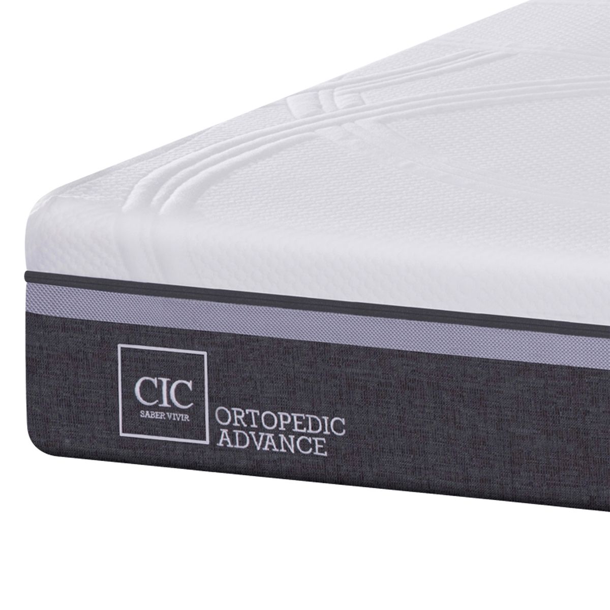 CIC - Box Spring Ortopedic Advance B5 2 Plazas Base Normal + Muebles New Torino Caramel Cic
