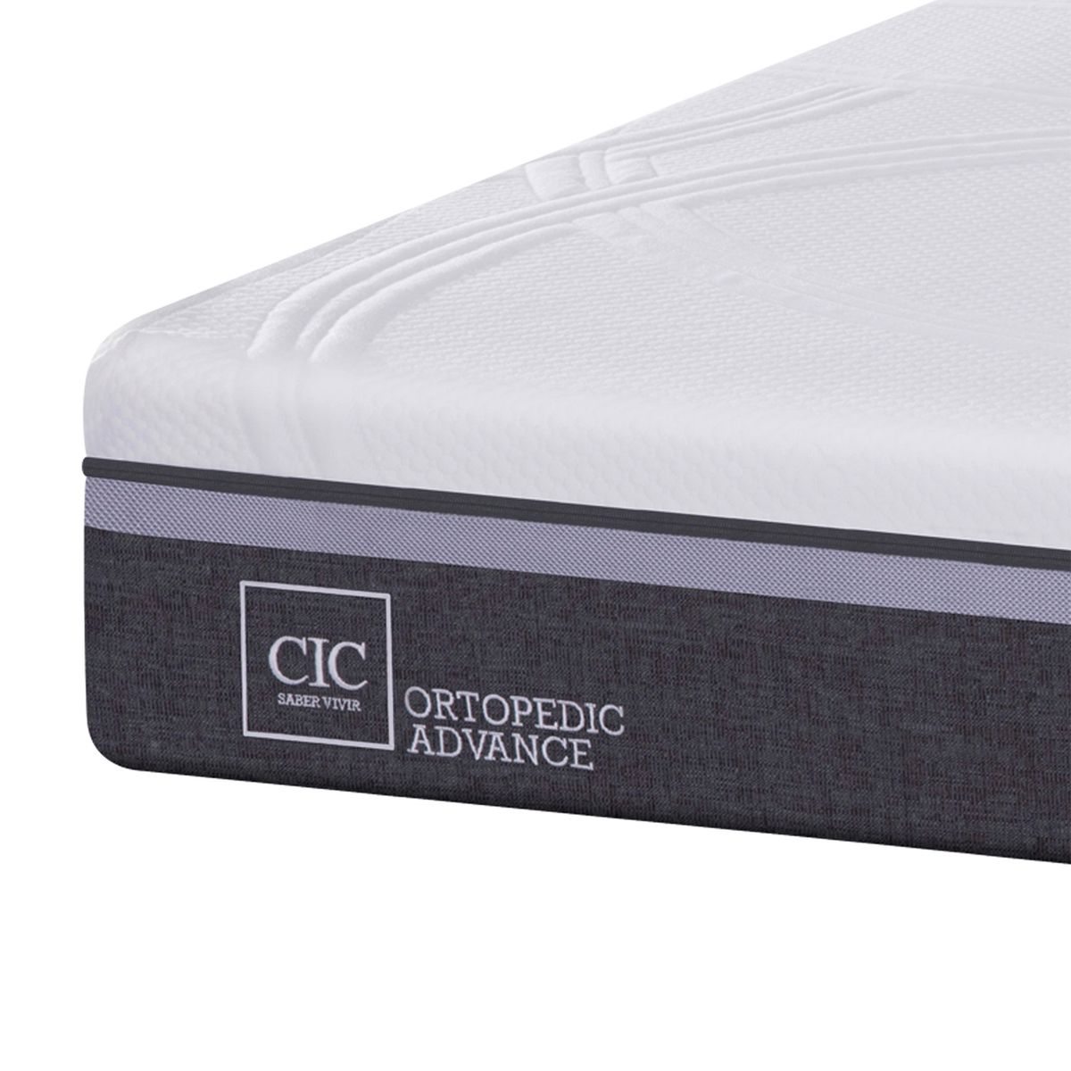 CIC - Box Spring Ortopedic Advance B5 2 Plazas Base Normal + Muebles New Dublín Caramel Cic