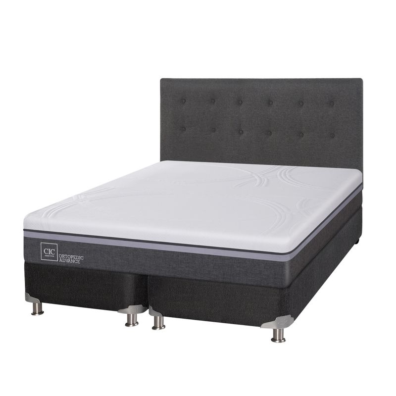 CIC - Box Spring Ortopedic Advance 2 Plazas BD 150 x 200 cm + Respaldo Eufrates Cic