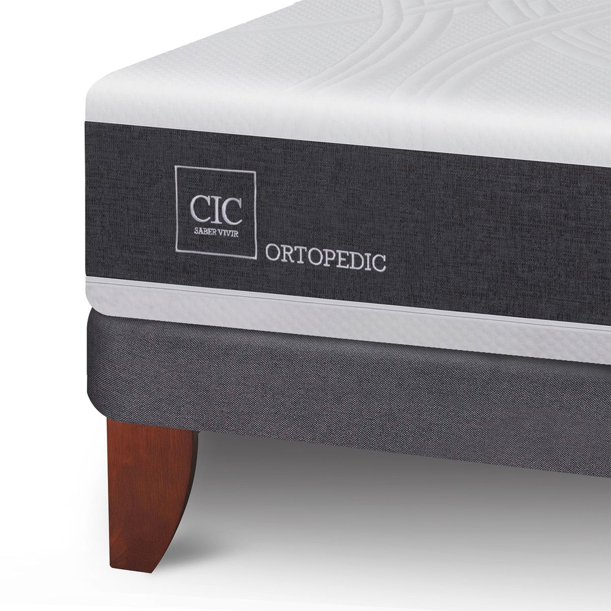 CIC - Cama Europea Ortopedic 2 Plazas Base Dividida 150X200 Cm + Muebles Villarrica Cic