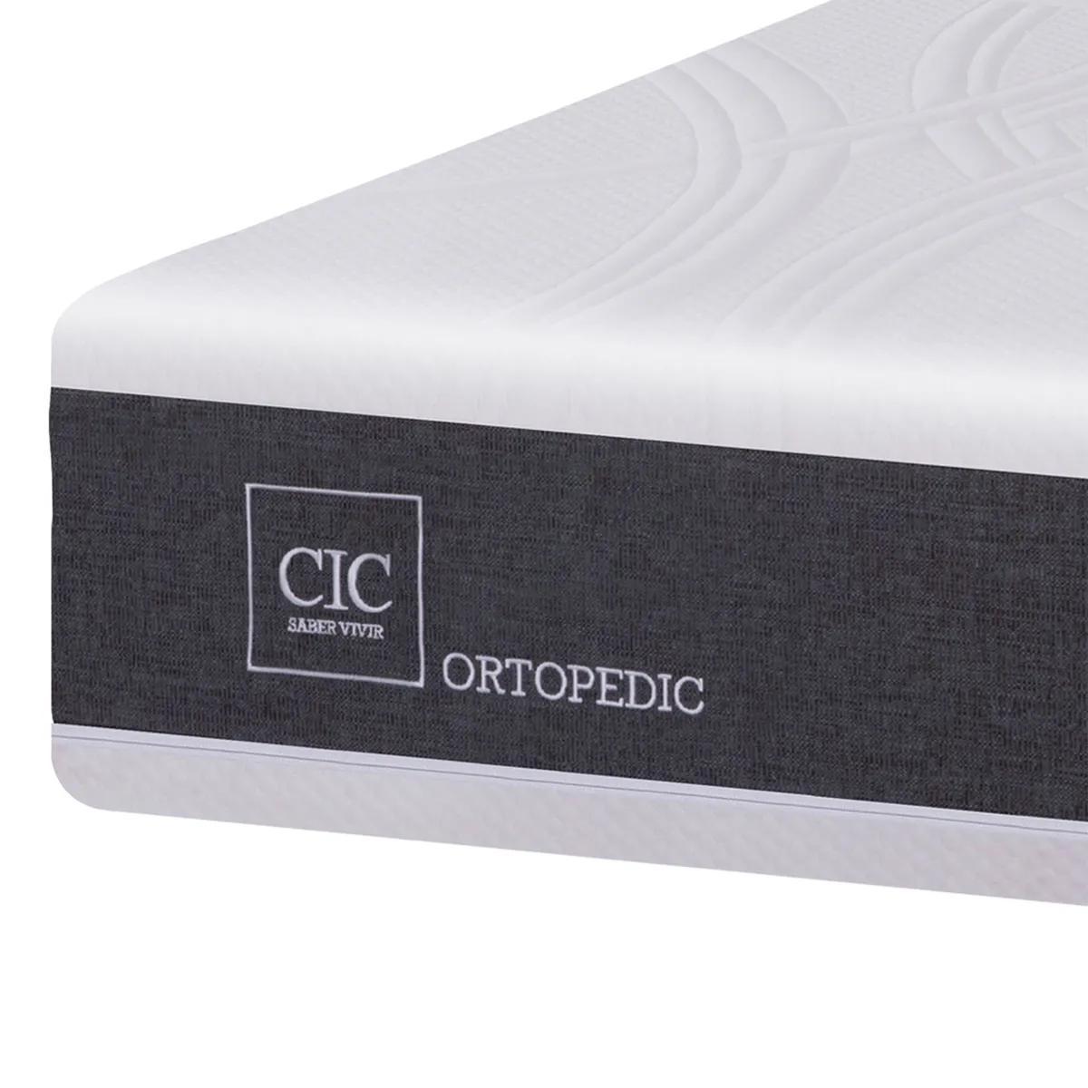 CIC - Cama Europea New Ortopedic 2 Plazas Base Normal + Muebles New Torino Chocolate Cic