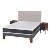 Cama Europea NewOrtopediced71 2 Plazas Base Normal+Muebles