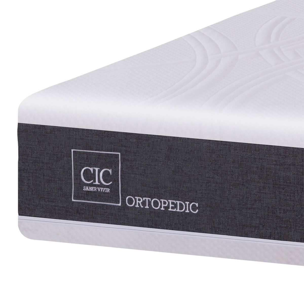CIC - Cama Europea Ortopedic 2 Plazas x 2.00mt Base Dividida + Respaldo + 2 Veladores Cic