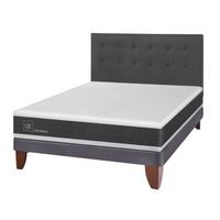 Cama Europea Ortopedic 2 Plazas Base Normal 150X200 Cm + Respaldo Eufrates