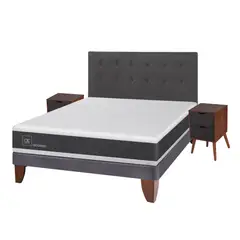 CIC - Cama Europea Newortoped77 2 Plazas Base Normal Incluye Muebles