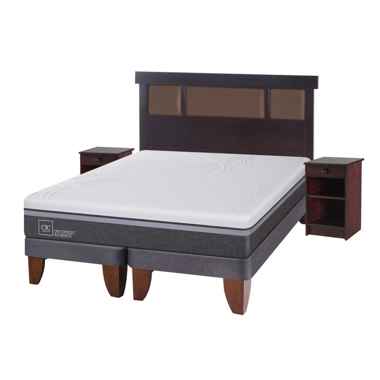 CIC Cama Europea Ortopedic Advance 2 Plazas + Muebles Dublin
