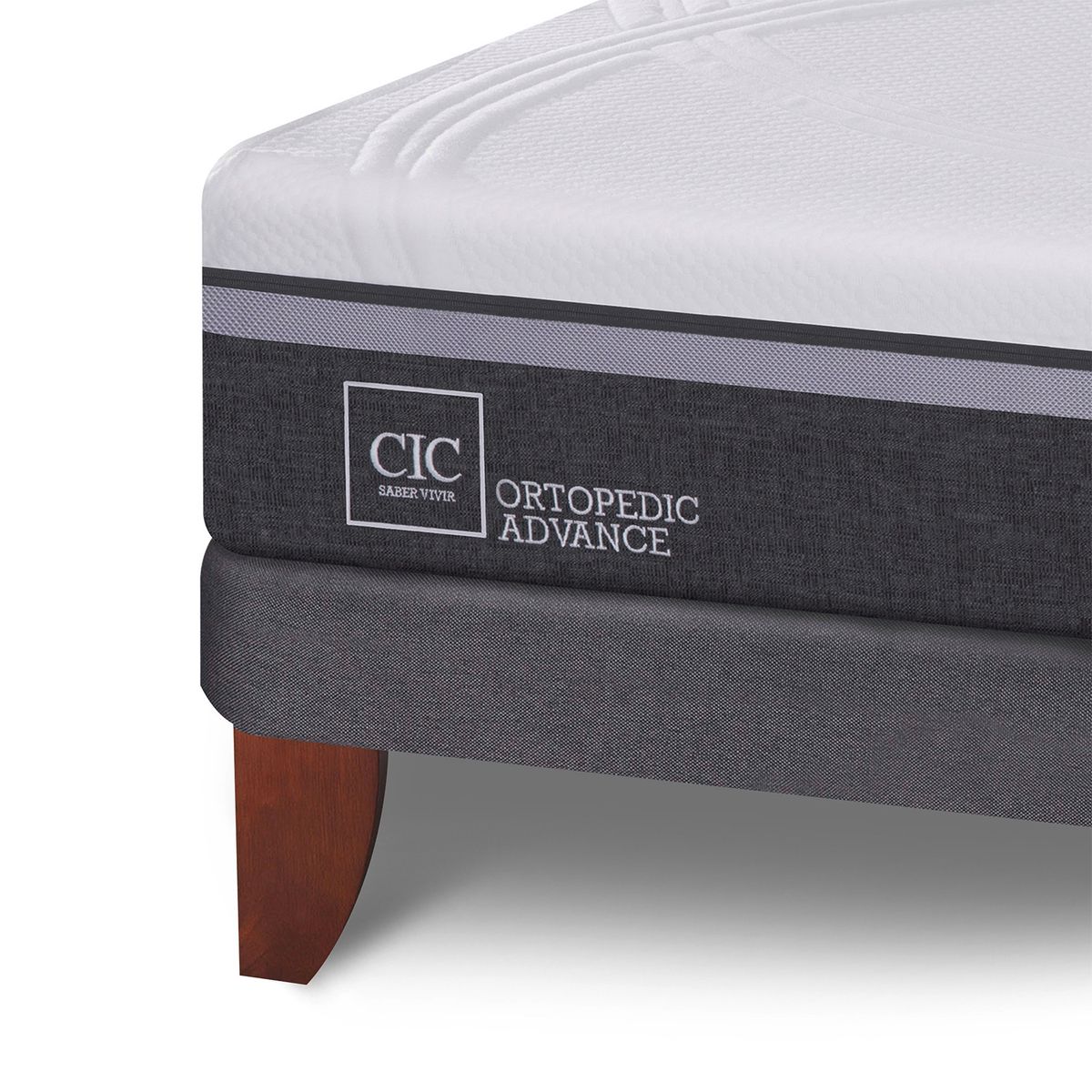 CIC - Cama Europea Ortopedic Advance 2 Plazas Base Dividida 150X200 Cm + Respaldo Tigris Cic