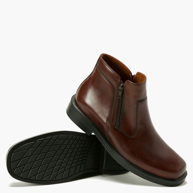 GUANTE - Botin Hombre Cuero Cafe Guante