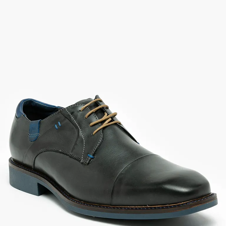 GUANTE Zapato Formal Hombre Cuero Gris Café