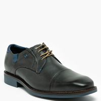 Zapato Formal Hombre Cuero Gris Café