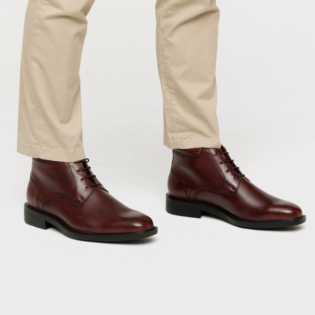 GUANTE - Botín Hombre Cuero Negro Guante